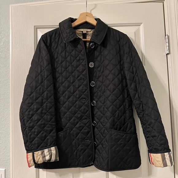 Burberry Jackets & Blazers - Burberry Brit Black Quilted Jacket size Small